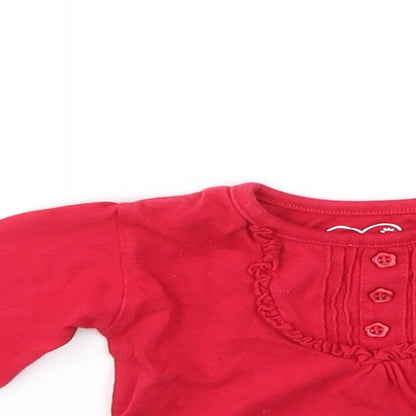 Earlydays Girls Red   Basic T-Shirt Size 0-3 Months