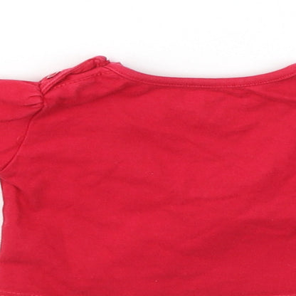 Earlydays Girls Red   Basic T-Shirt Size 0-3 Months