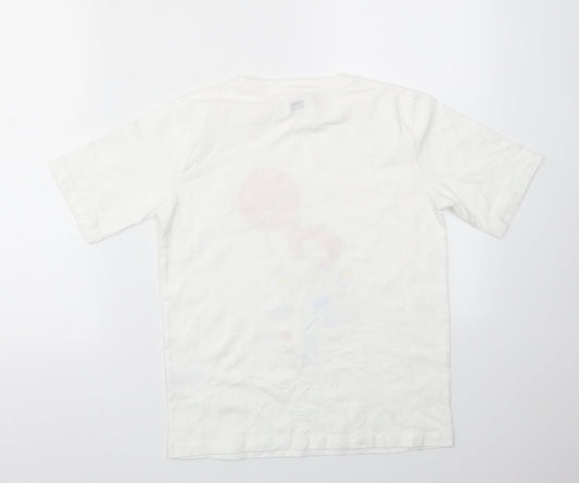 COMI RELIFE  Boys White   Basic T-Shirt Size 11-12 Years