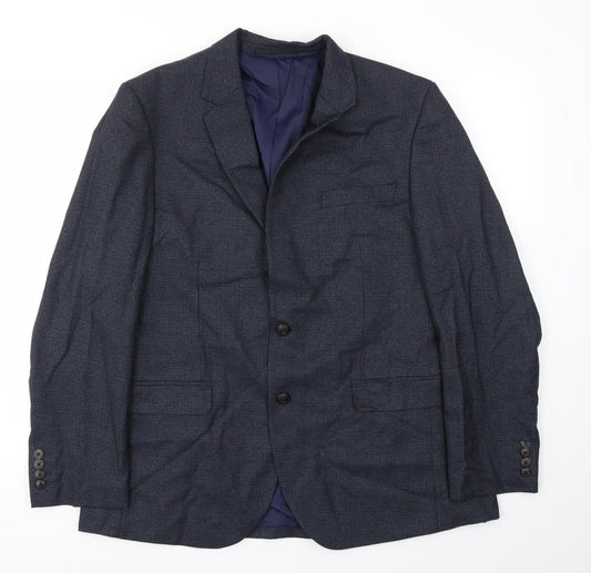Mens UK Size 42 M&S Regular Blue Suit Jacket