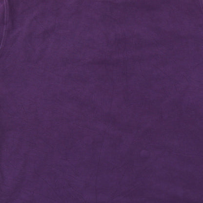 Cottonworld Womens Purple   Basic T-Shirt Size XL
