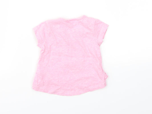 F&F Girls Pink   Basic T-Shirt Size 0-3 Months