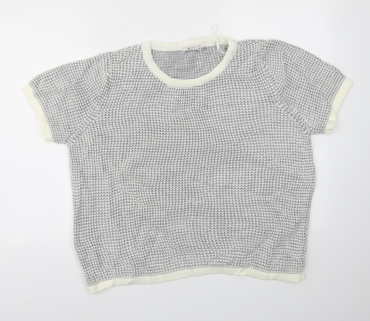 Womens UK Size 18 TU Grey Basic T-Shirt