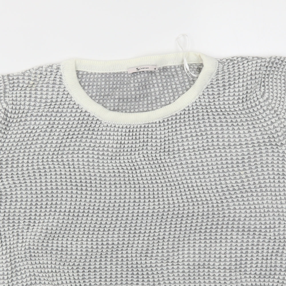 Womens UK Size 18 TU Grey Basic T-Shirt