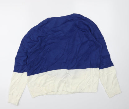 Womens UK Size M H&M Blue Pullover Jumper