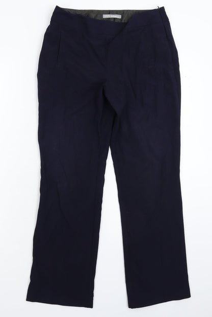 Womens UK Size 10 Marks and Spencer Regular Fit Dress Pants Blue Trousers