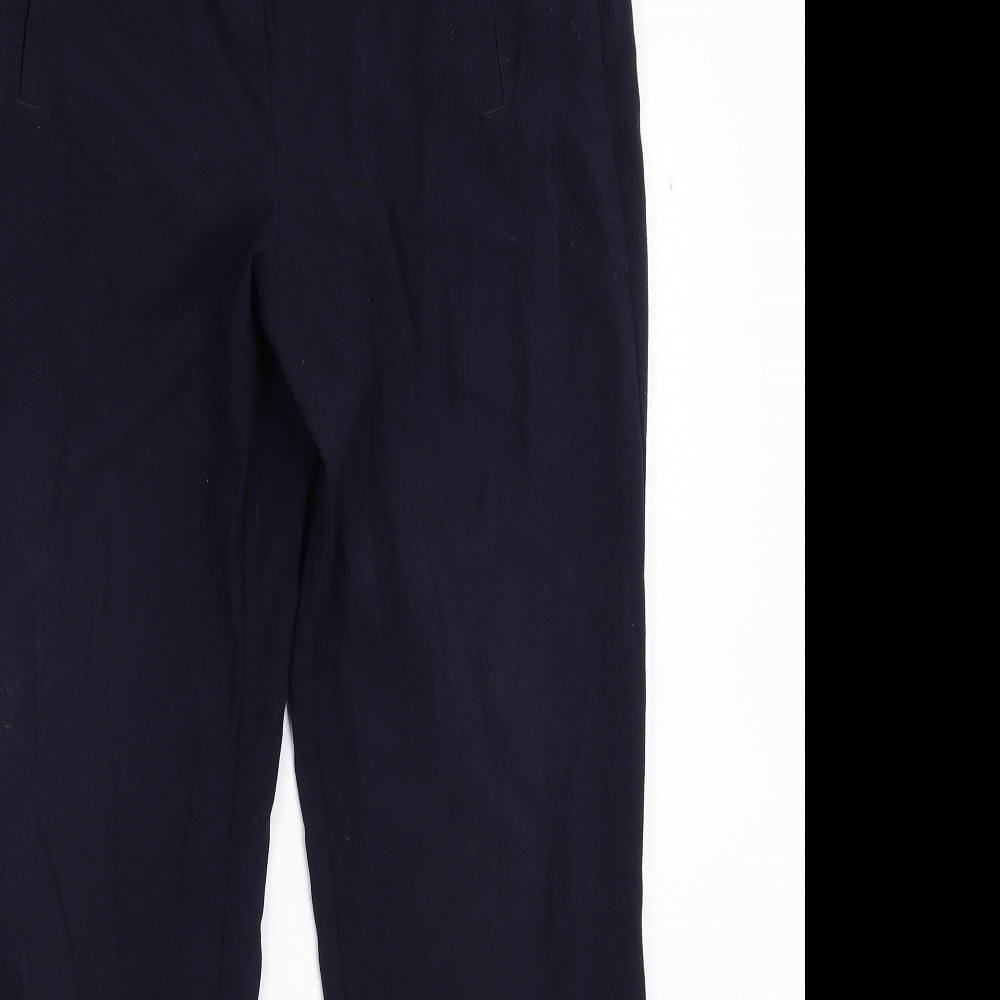 Womens UK Size 10 Marks and Spencer Regular Fit Dress Pants Blue Trousers