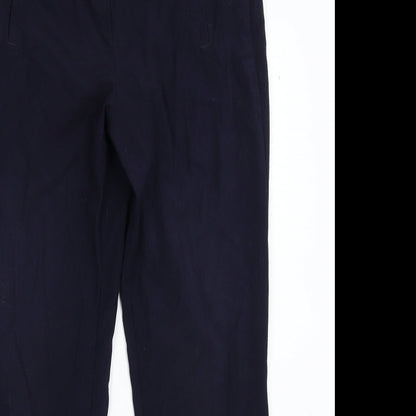 Womens UK Size 10 Marks and Spencer Regular Fit Dress Pants Blue Trousers