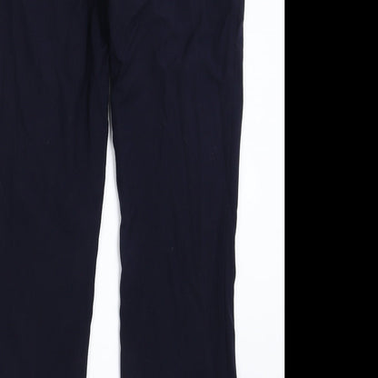 Womens UK Size 10 Marks and Spencer Regular Fit Dress Pants Blue Trousers