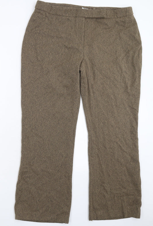 Sara Womens Grey Herringbone  Trousers  Size 20 L30 in