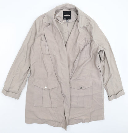 Womens UK Size 14 Preworn Grey Pea Coat