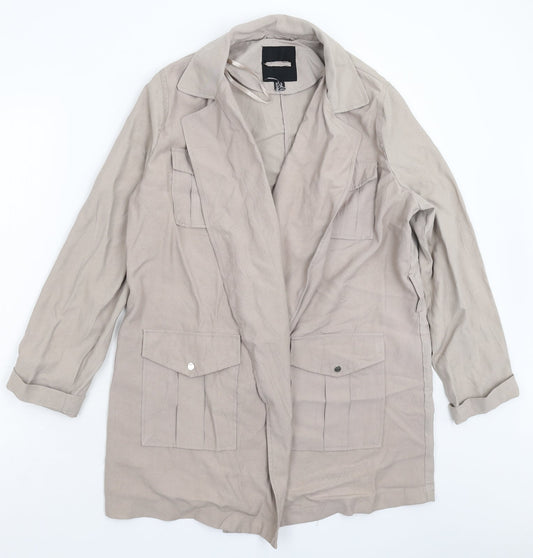 Womens UK Size 14 Preworn Grey Pea Coat