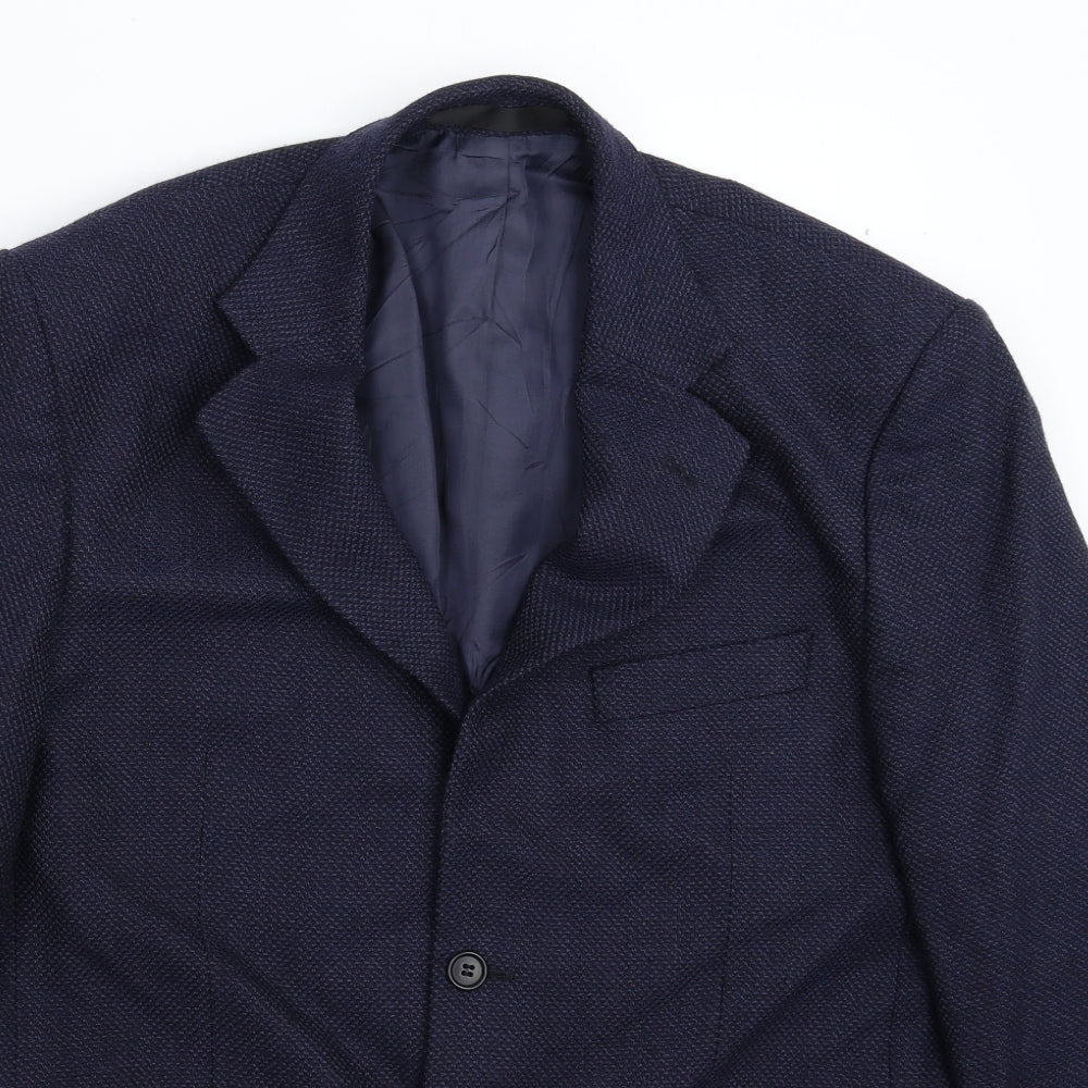 Mens UK Size 40 Marks and Spencer Regular Blue Suit Jacket
