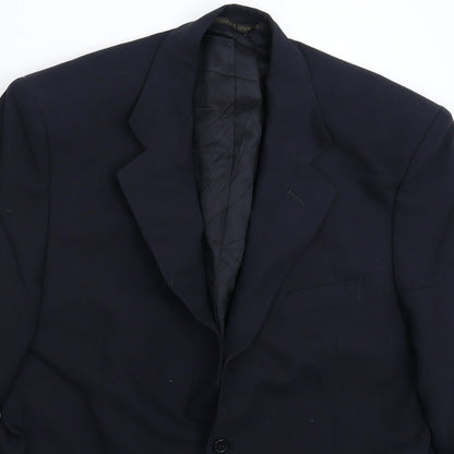 Mens UK Size 40 Marks and Spencer Regular Blue Suit Jacket