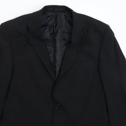 Mens UK Size 40 Karl Jackson Regular Black Suit Jacket