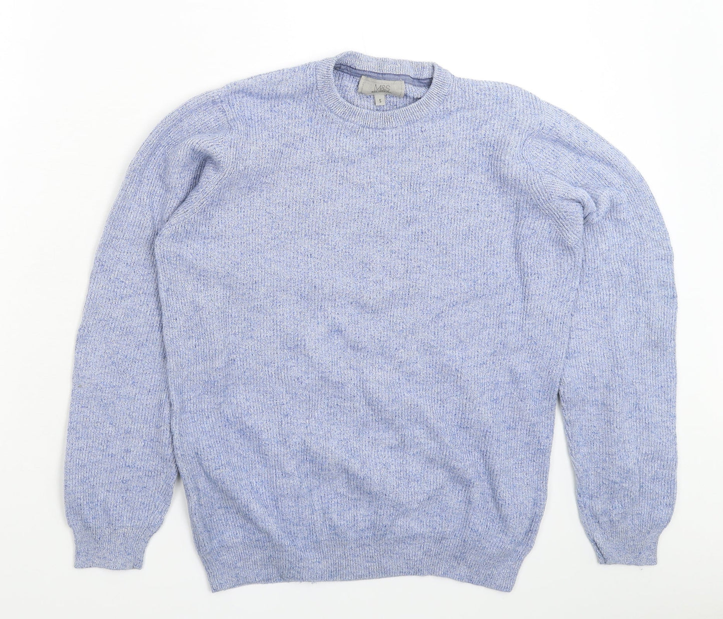Marks and Spencer Mens Blue  Knit Pullover Jumper Size S