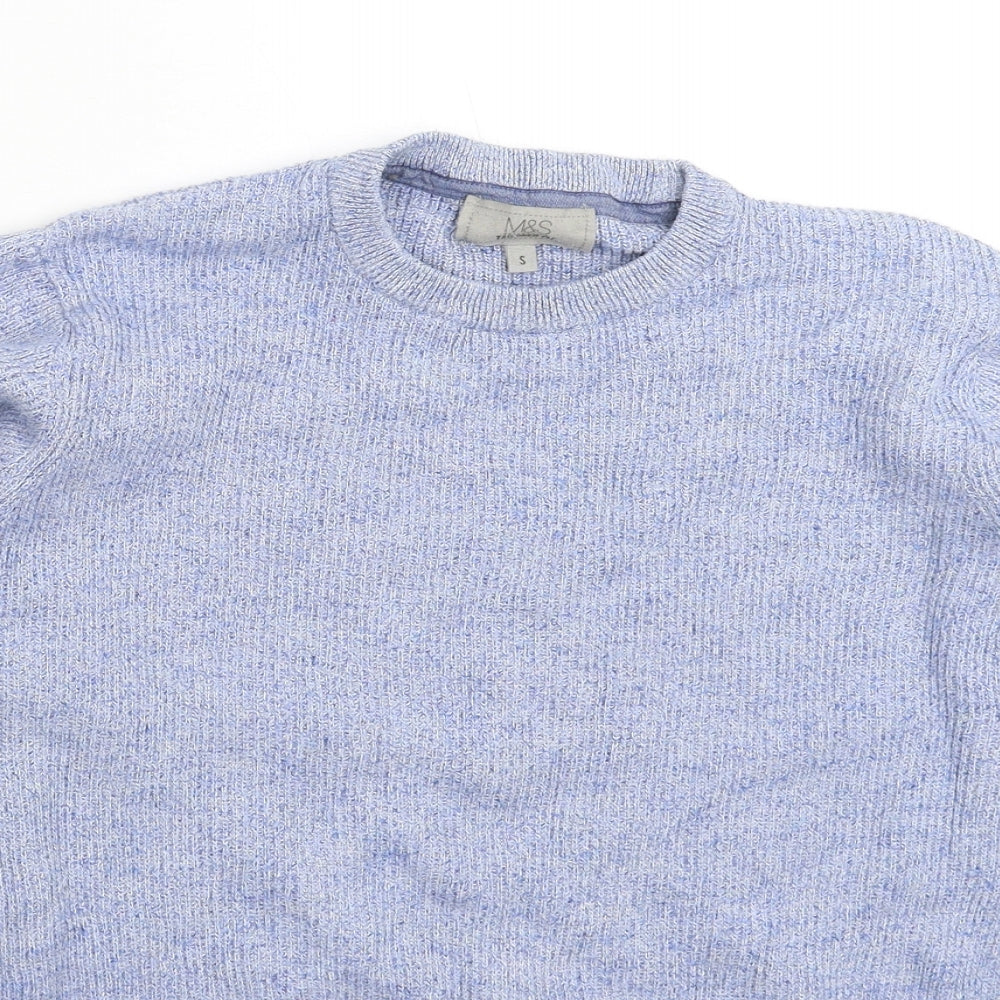 Marks and Spencer Mens Blue  Knit Pullover Jumper Size S