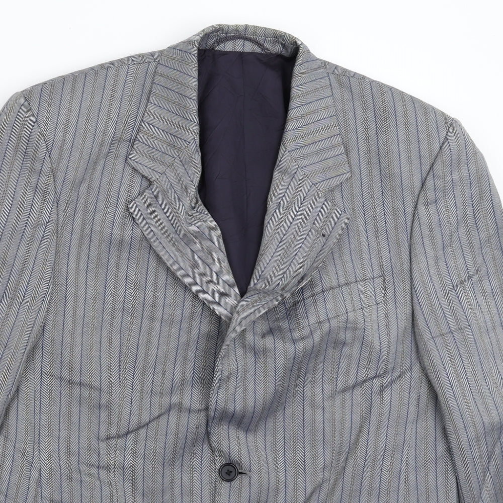 Mens UK Size 42 Desch Regular Grey Suit Jacket