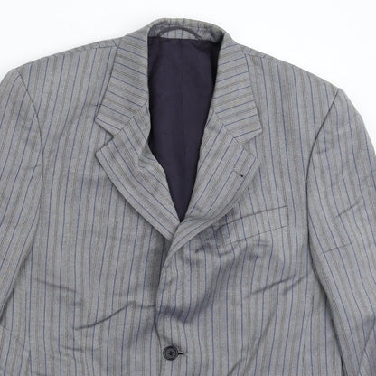Mens UK Size 42 Desch Regular Grey Suit Jacket