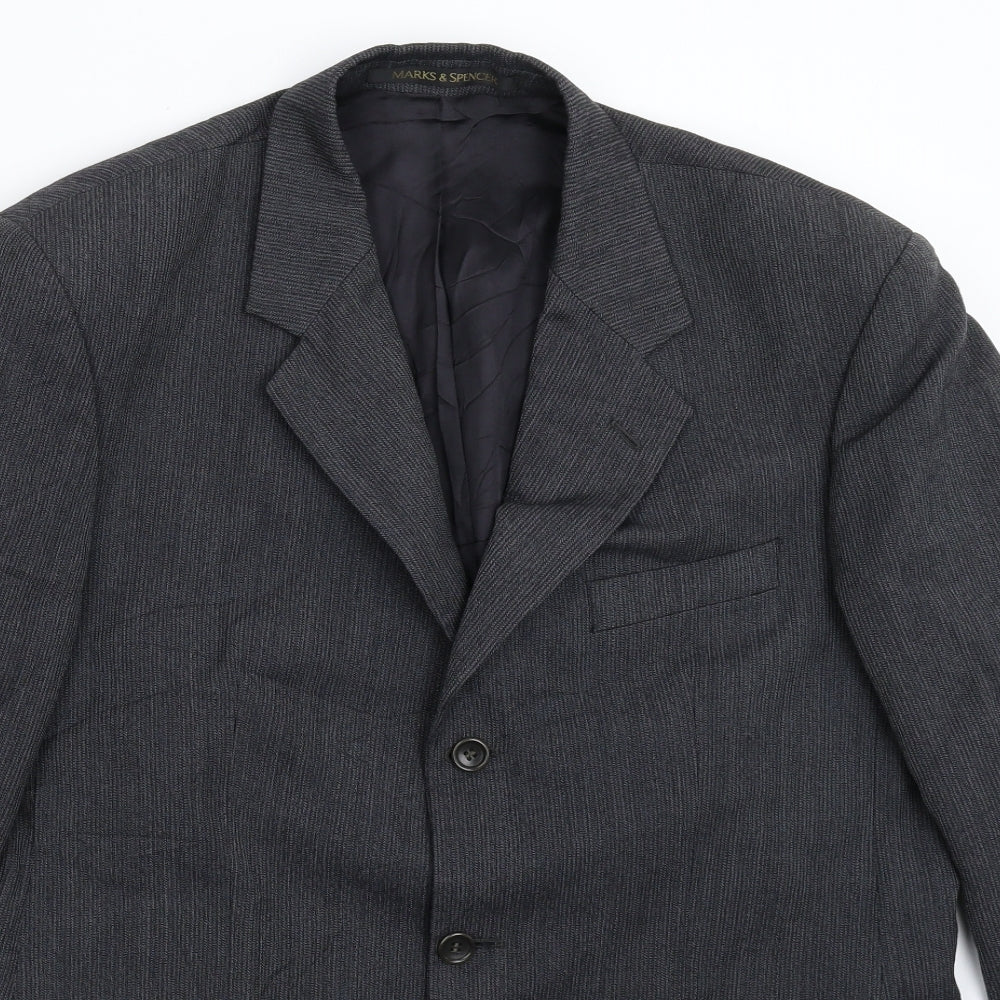 Mens UK Size 40 Marks and Spencer Regular Grey Suit Jacket