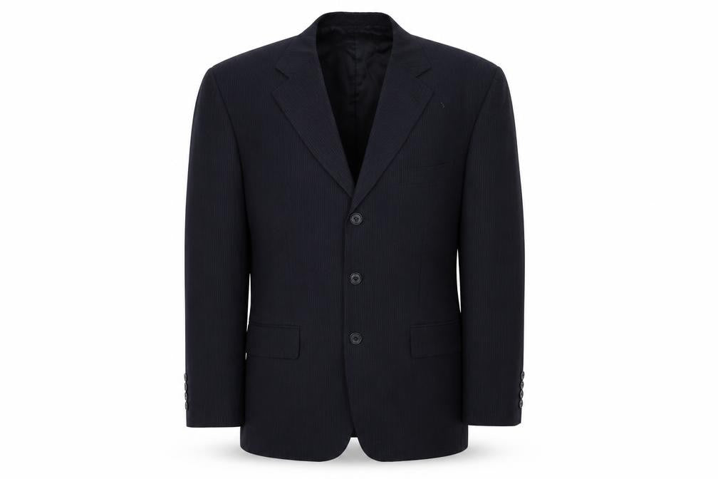 A Prime Mens Blue Striped  Jacket Suit Jacket Size 44