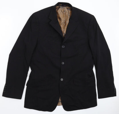 Mens UK Size 40 River Island Regular Black Suit Jacket