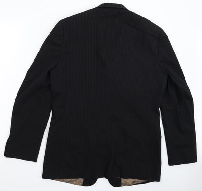 Mens UK Size 40 River Island Regular Black Suit Jacket