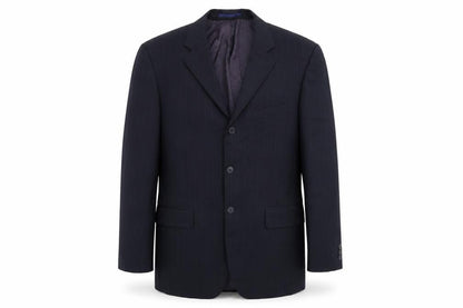 Mens UK Size 40 Pinstripe Regular Blue Suit Jacket