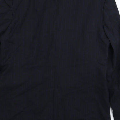 Mens UK Size 40 Pinstripe Regular Blue Suit Jacket