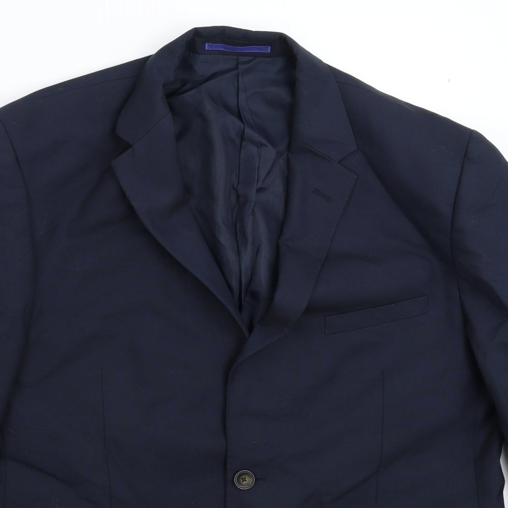 Mens UK Size 42 Marks and Spencer Regular Blue Suit Jacket