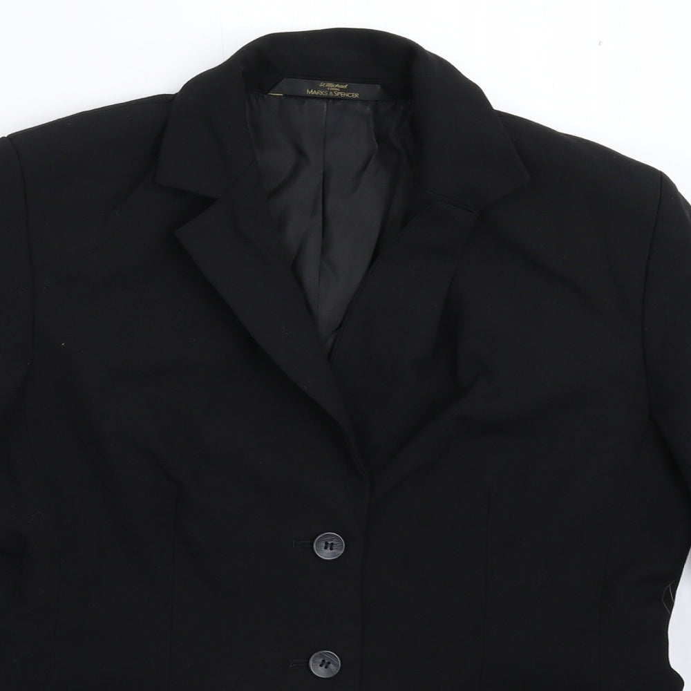 Womens UK Size 12 Marks and Spencer Regular Black Suit Jacket