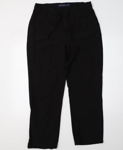 Womens UK Size 32 River Island Regular Fit Sweatpants Black Trousers