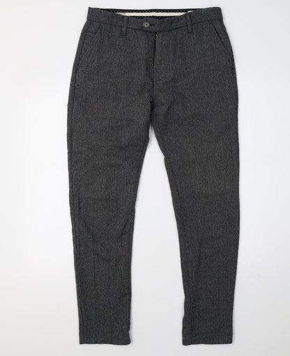 Womens UK Size 32 in Selected Regular Fit  Grey Trousers