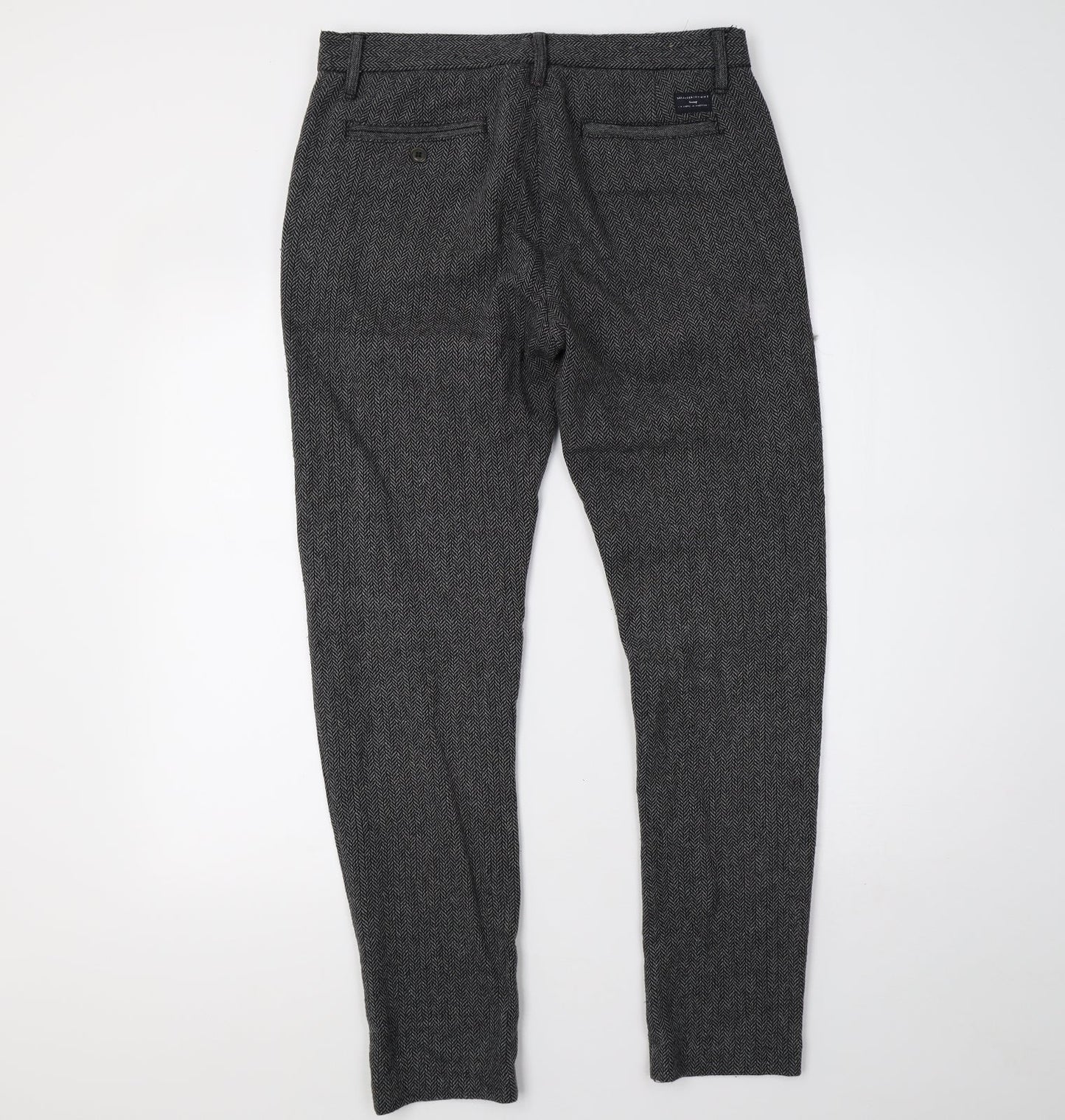 Womens UK Size 32 in Selected Regular Fit  Grey Trousers