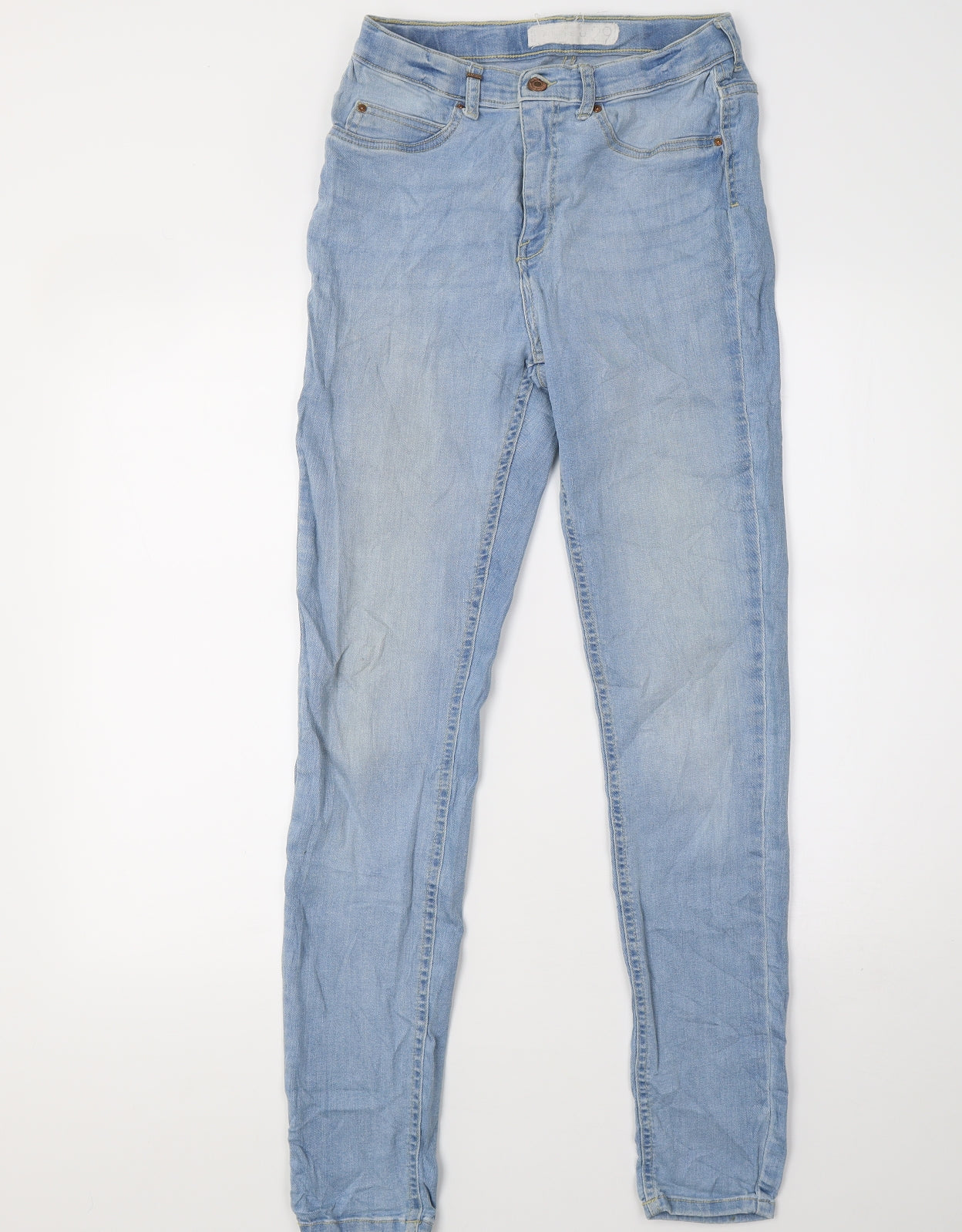 Womens UK Size 28 Preworn Regular Fit Skinny Blue Jeans
