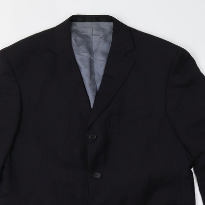 Mens UK Size 40 Marks and Spencer Regular Blue Suit Jacket