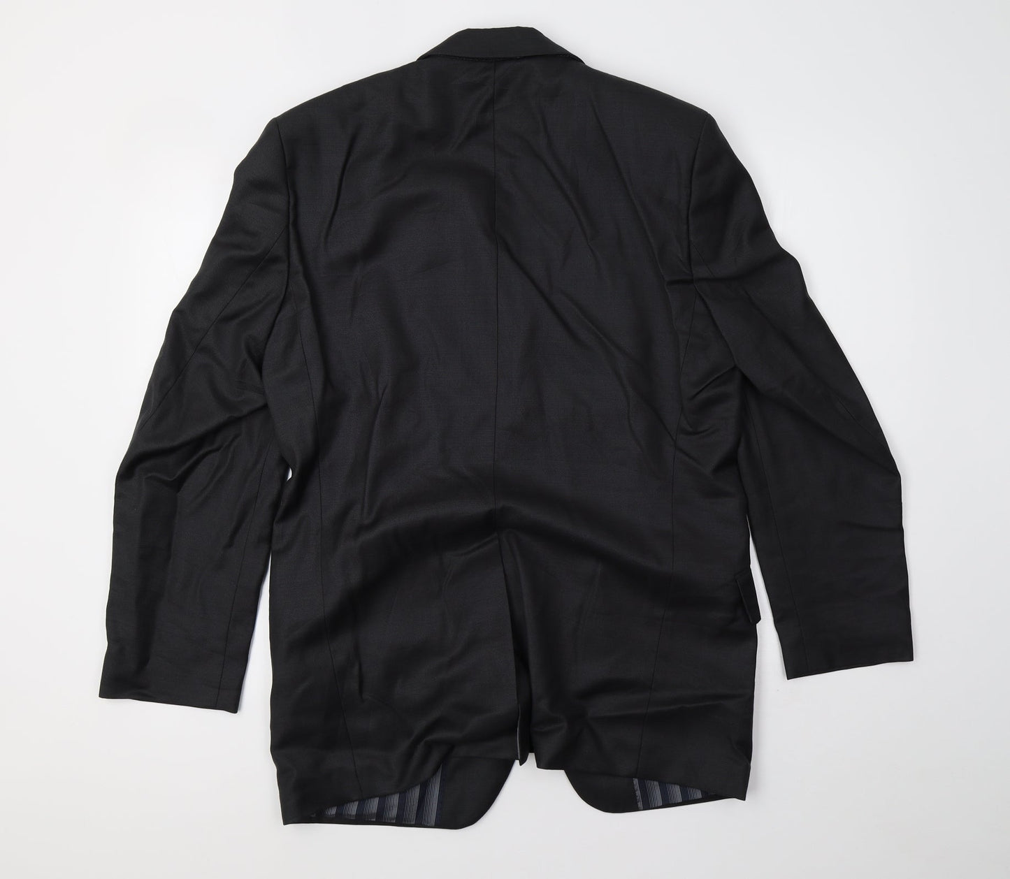 Mens UK Size 38 daniel hetcher Regular Black Suit Jacket