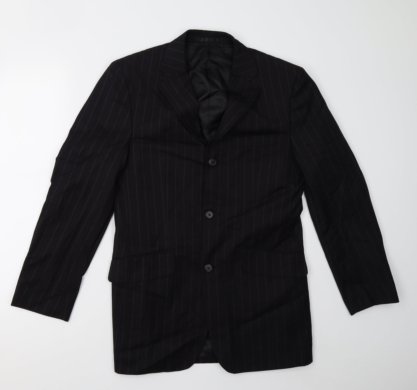 Mens UK Size M Preworn Regular Black Suit Jacket