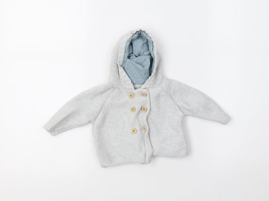Marks and Spencer Baby Blue  Knit Gilet Coatigan Size 3-6 Months