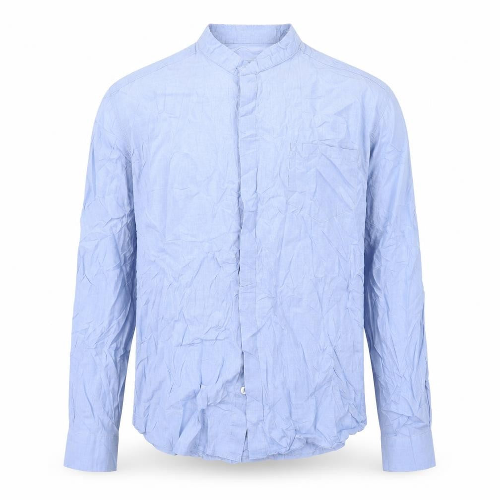 Mens UK Size M Cross Designs Blue  Button-Up Long Sleeve Casual Shirt