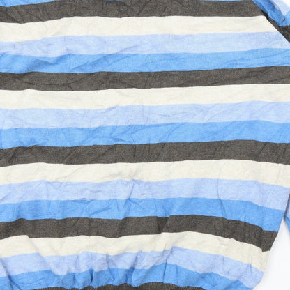 Debenhams Mens Blue Striped  Pullover Jumper Size XL
