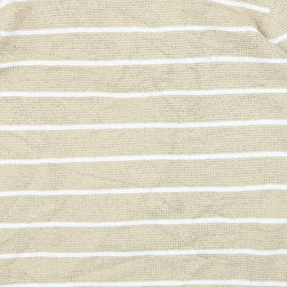 Elisabeth Womens Beige Striped  Pullover Jumper Size L