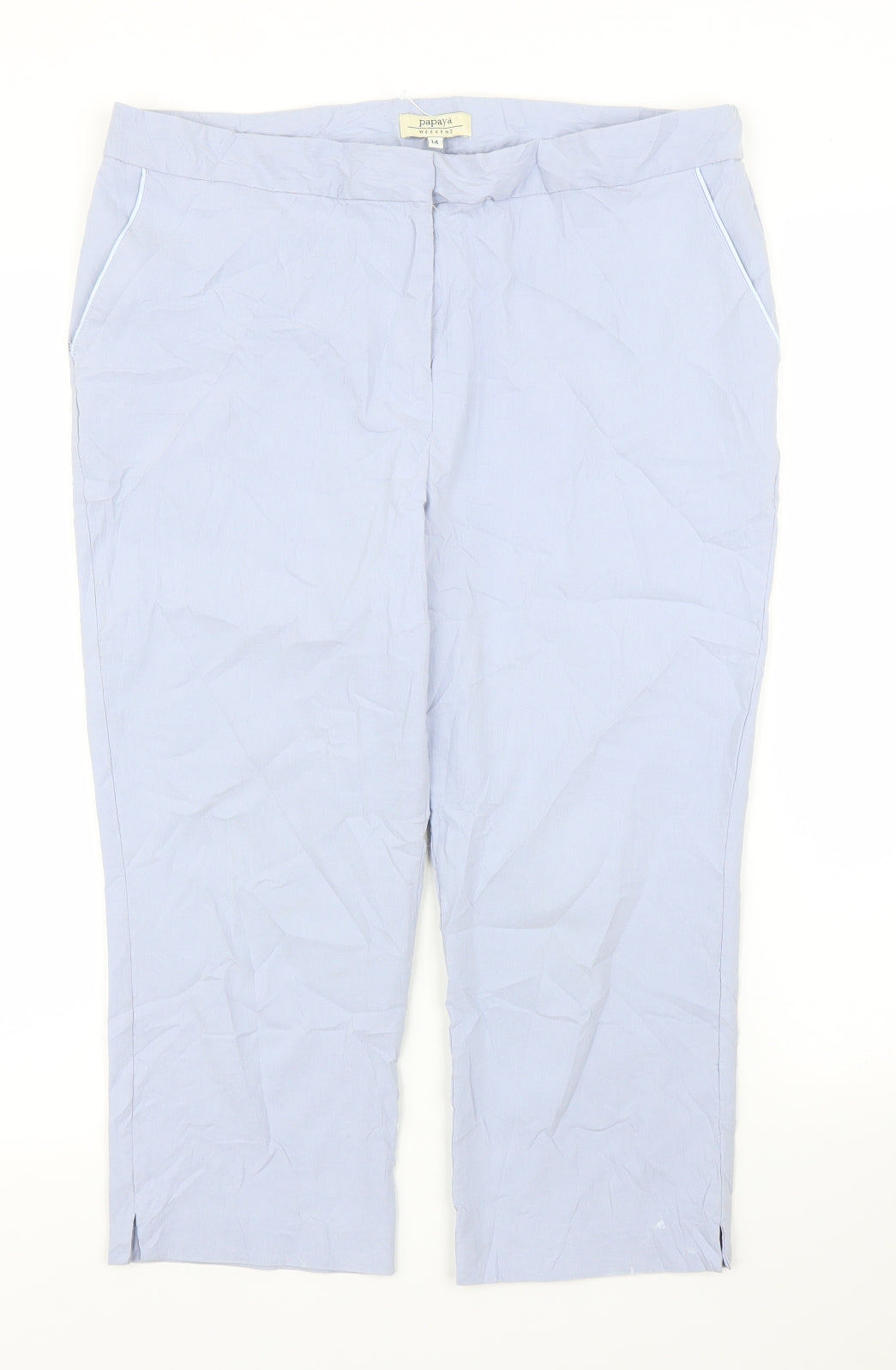 Papaya Mens Blue   Capri Trousers Size 16 L20 in