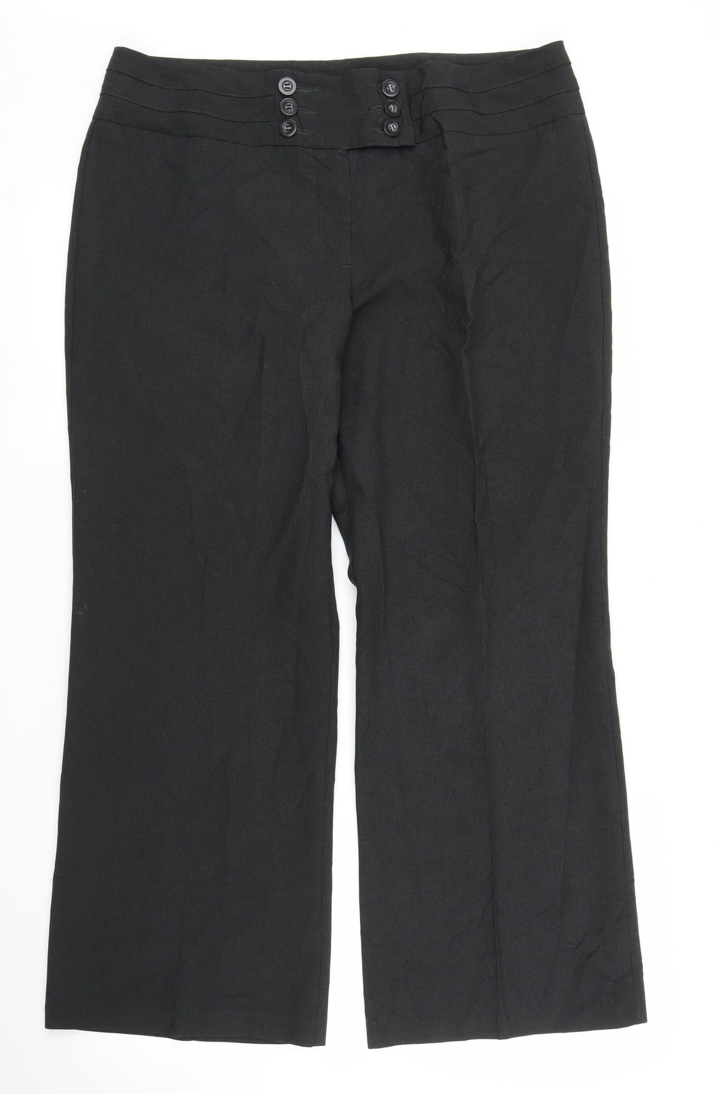 Womens UK Size 16 M&S Regular Fit  Grey Trousers