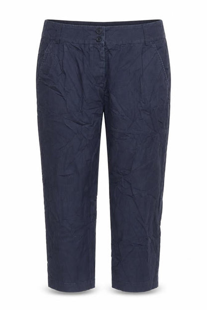 Womens UK Size 10 John Lewis Regular Fit Capri Blue Trousers