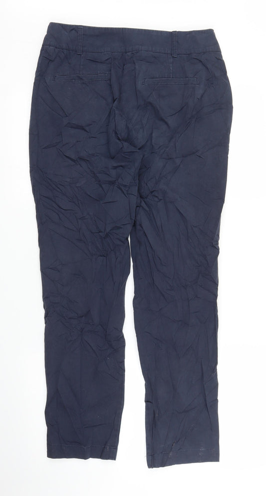 Womens UK Size 10 John Lewis Regular Fit Capri Blue Trousers