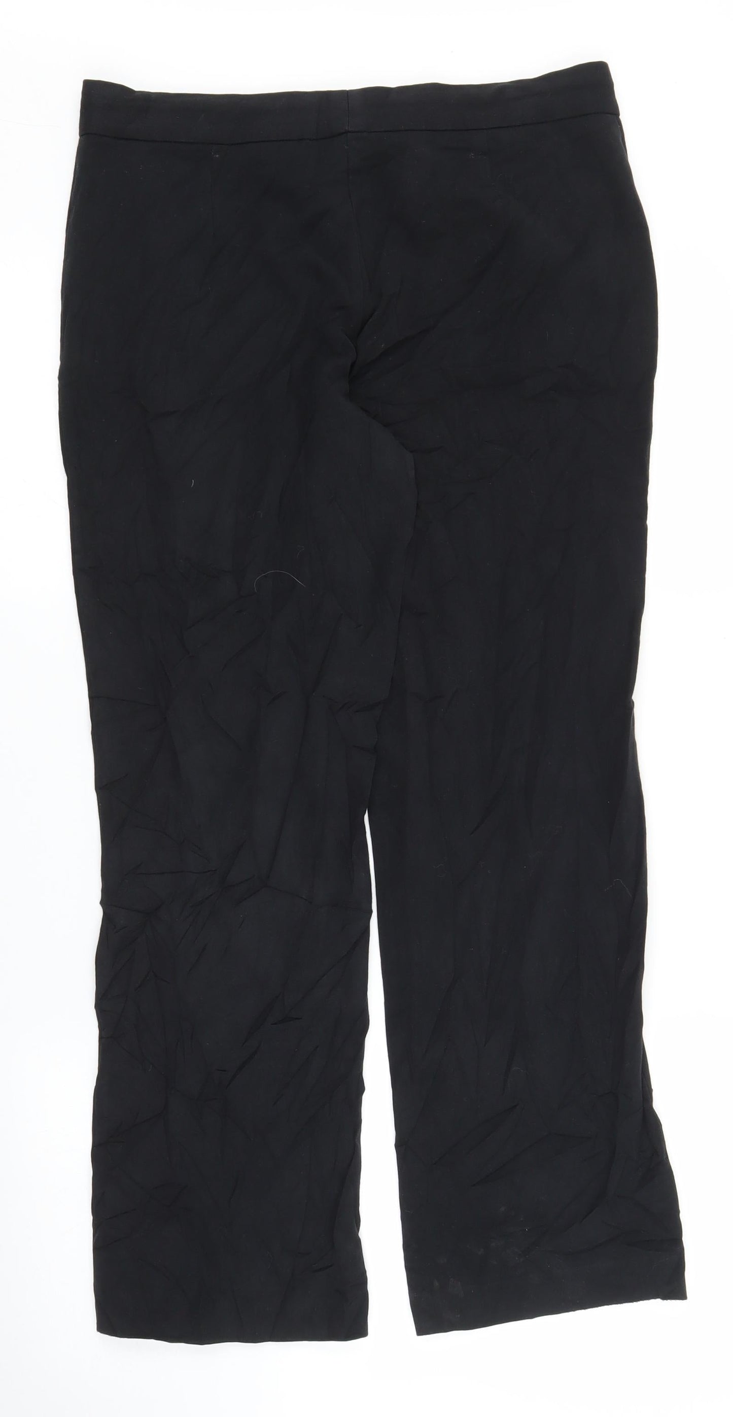 Womens UK Size 12 M&S Regular Fit  Black Trousers