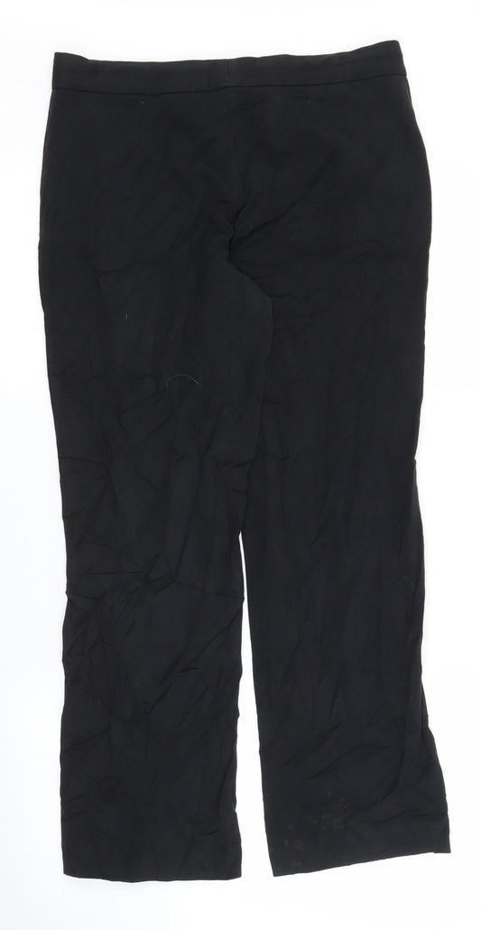 Womens UK Size 12 M&S Regular Fit  Black Trousers