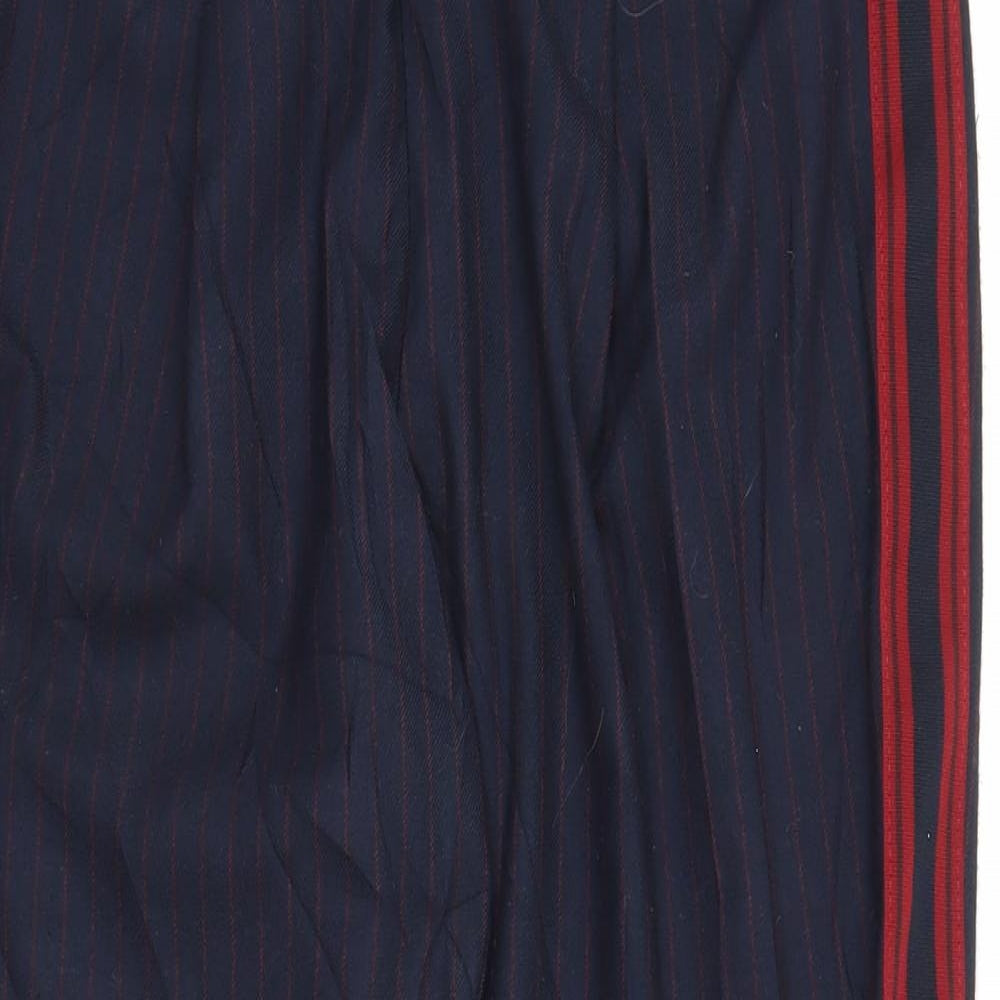 Womens UK Size M Zara Regular Fit Capri Blue Trousers