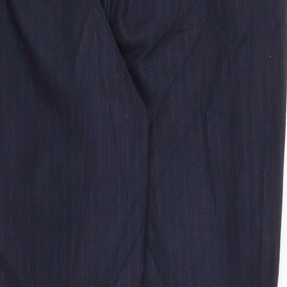 Womens UK Size M Zara Regular Fit Capri Blue Trousers